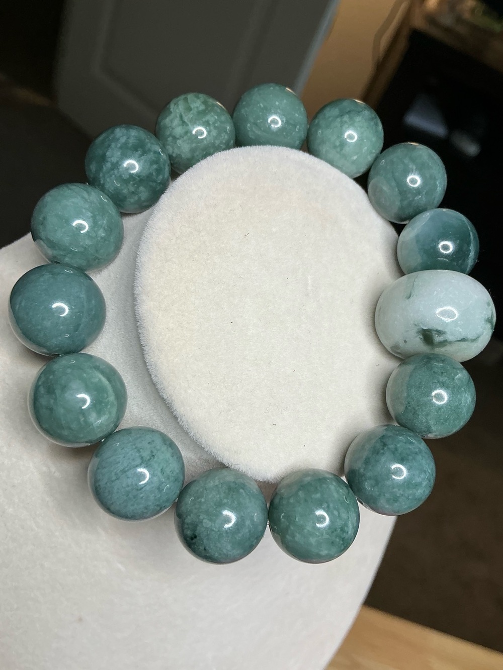 Blue Water Jade with BWJ Spacer Bead